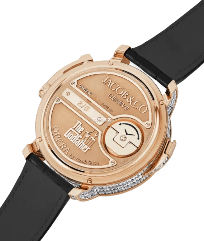 Jacob & Co.,Opera Godfather 49mm,49mm,Rose Gold,Skeleton,Handwound,Tourbillon,Sapphire,Crystal Glass,Godfather,OP820,OP820.40.AA.AA.ABALA