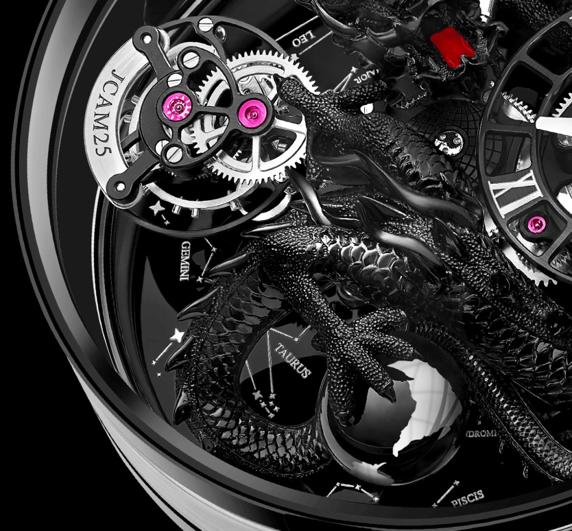 Jacob & Co.,Astronomia 47mm,47mm,Black Gold,Sapphire,Gold,Handwound,60hours,In-house Caliber,AT112,AT112.31.DR.UA.A