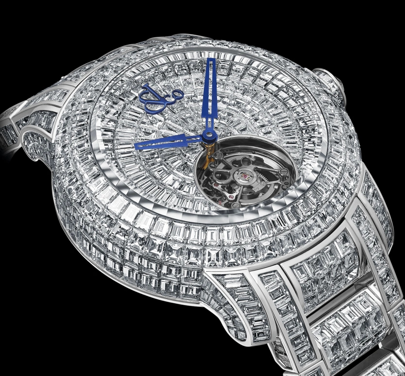 Jacob & Co.,Caviar Tourbillon 123mm,123mm,Gold,White Gold,Handwound,100hours,In-house Caliber,CV300,CV300.30.BD.BD.A30BA