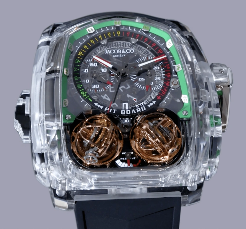 Jacob & Co.,Twin Turbo Furious ,Sapphire,Crystal,Handwound,50hours,In-house Caliber,TT220,TT220.80.AA.AC.A