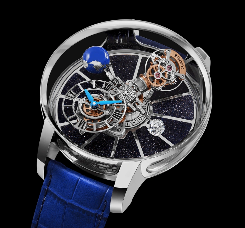 Jacob & Co.,Astronomia 50mm,50mm,Gold,White Gold,Silver,Skeleton,Handwound,60hours,In-house Caliber,AT100,AT100.30.AC.SD.A