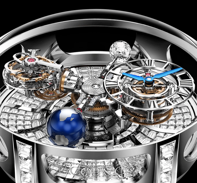 Jacob & Co.,Astronomia ,Sapphire,Gold,White Gold,Handwound,60hours,In-house Caliber,AT800,AT800.30.BD.BD.A
