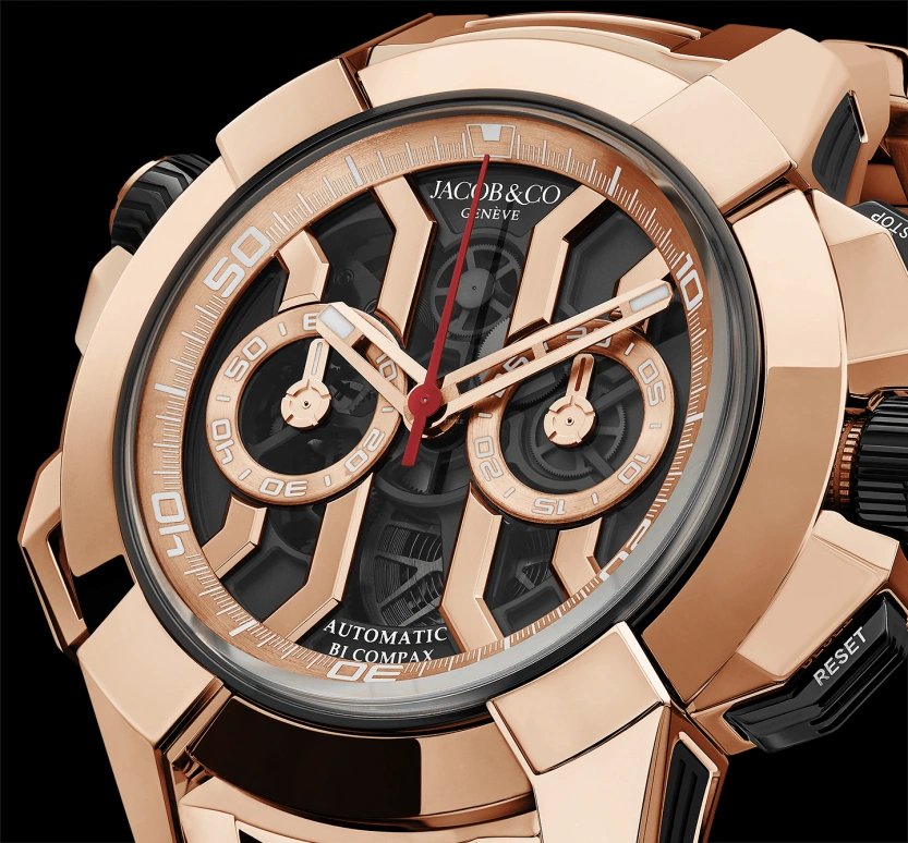 Jacob & Co.,EPIC ,Rose Gold,Titanium,Gold,48hours,In-house Caliber,Sapphire,EC323,EC323.42.AC.AA.A40AA