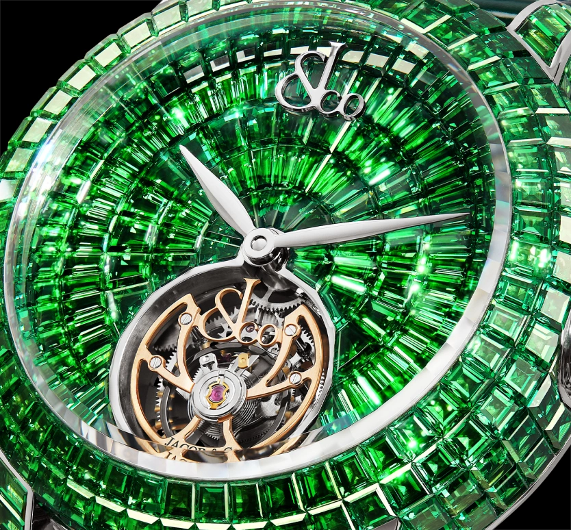 Jacob & Co.,Caviar Tourbillon 47mm,47mm,White Gold,Green,Automatic,Round,offset,Migos,CV210,CV210.30.AA.UA.A