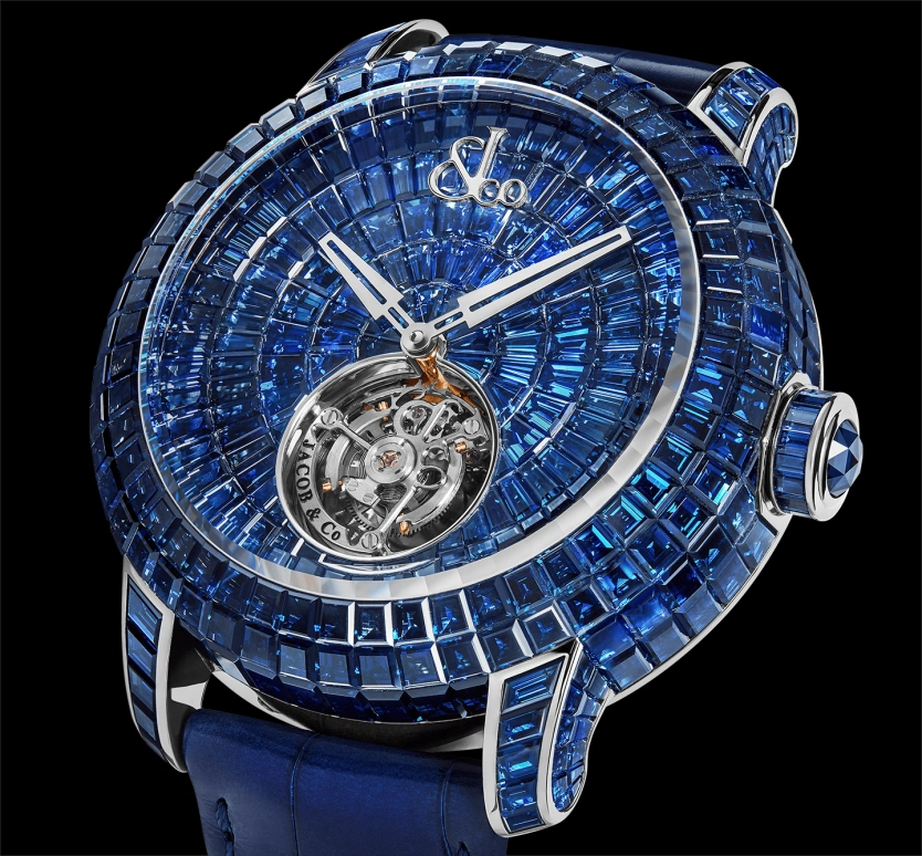 Jacob & Co.,Caviar Tourbillon 47mm,47mm,Gold,White Gold,Blue,Handwound,Tourbillon,100hours,Cristiano Ronaldo,CV201,CV201.30.BB.BB.A