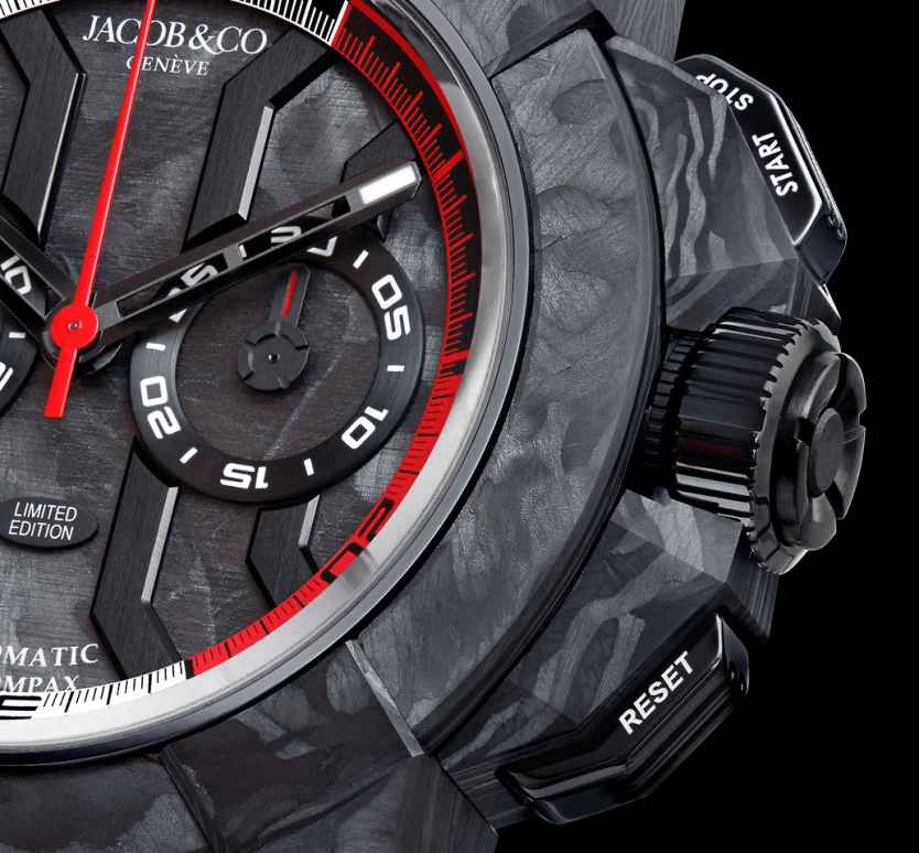 Jacob & Co.,EPIC ,Forged Carbon,Titanium,Carbon,48hours,In-house Caliber,Sapphire,EC333,EC333.29.AB.AB.A