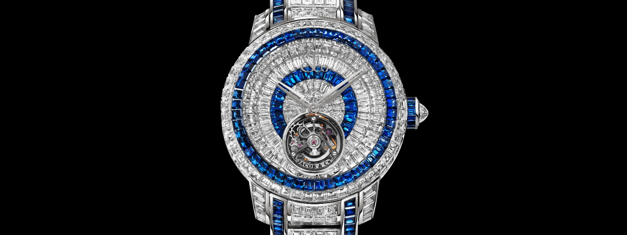 Jacob & Co.,Caviar Tourbillon ,Sapphire,Gold,White Gold,Handwound,100hours,In-house Caliber,CV300,CV300.30.BD.UA.A30BA