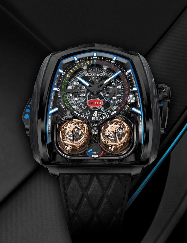 Jacob & Co.,Twin Turbo Furious ,Forged Carbon,Titanium,Carbon,Handwound,50hours,In-house Caliber,TT200,TT200.21.AB.AB.A