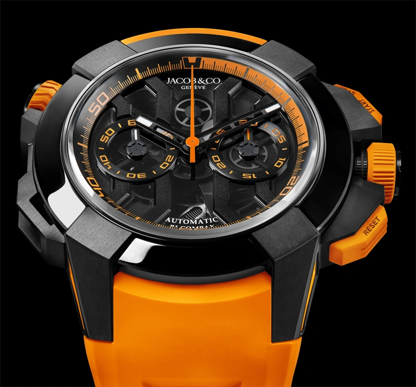 Jacob & Co.,EPIC ,Titanium,48hours,In-house Caliber,Sapphire,EC313,EC313.21.SB.BO.E