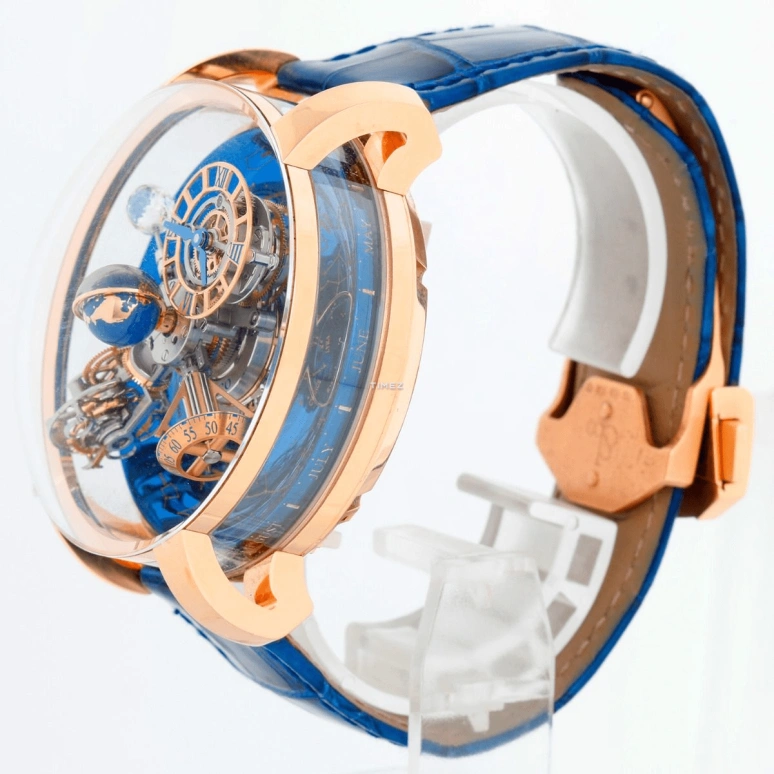 Jacob & Co.,Astronomia 47mm,47mm,Rose Gold,Blue,Handwound,Tourbillon,Zodiac Indications,Day / Night Indication,AT110,AT110.40.AA.WD.A II