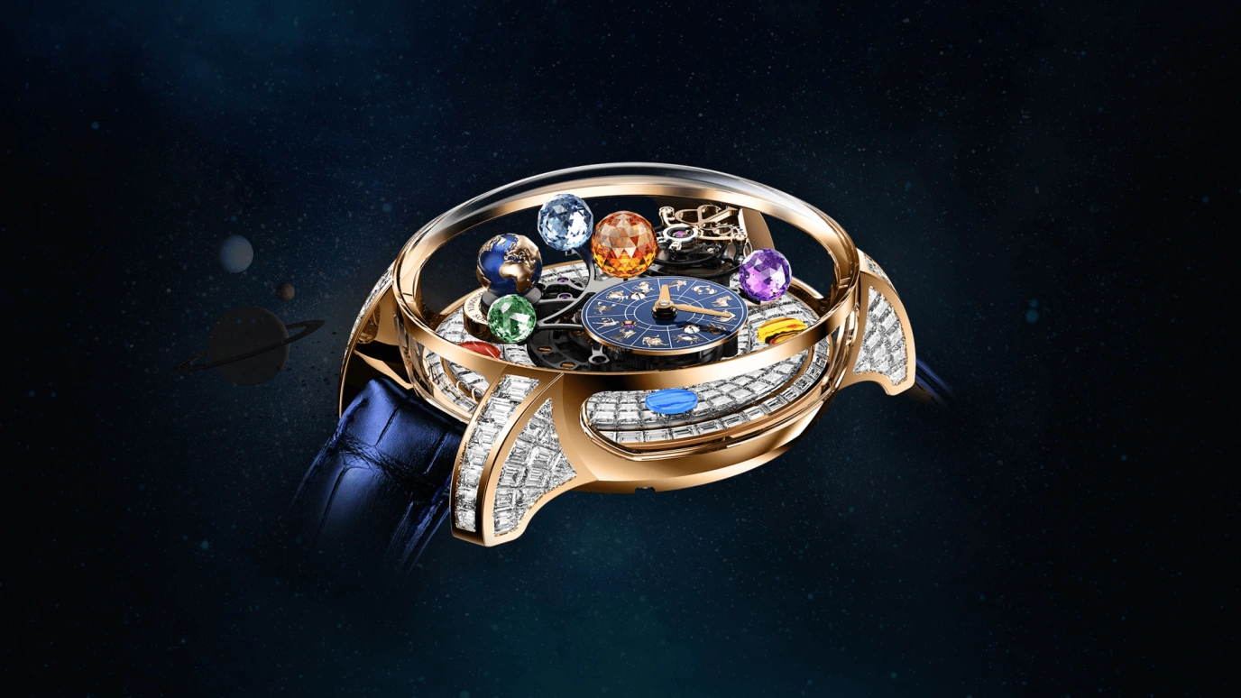 Jacob & Co.,Astronomia ,Rose Gold,Sapphire,Gold,Handwound,48hours,In-house Caliber,AS910,AS910.40.BD.BD.A