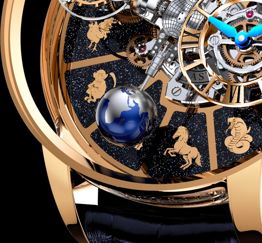 Jacob & Co.,Astronomia 50mm,50mm,Rose Gold,Gold,Handwound,60hours,In-house Caliber,AT100,AT100.40.AC.AC.BBALA