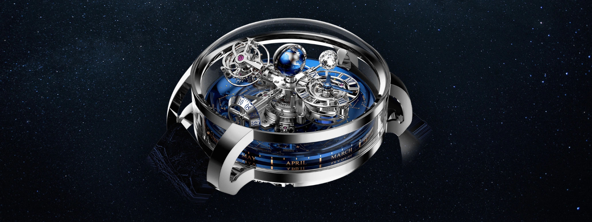 Jacob & Co.,Astronomia 47mm,47mm,Platinum,Handwound,60hours,In-house Caliber,AT110,AT110.60.AA.WD.A