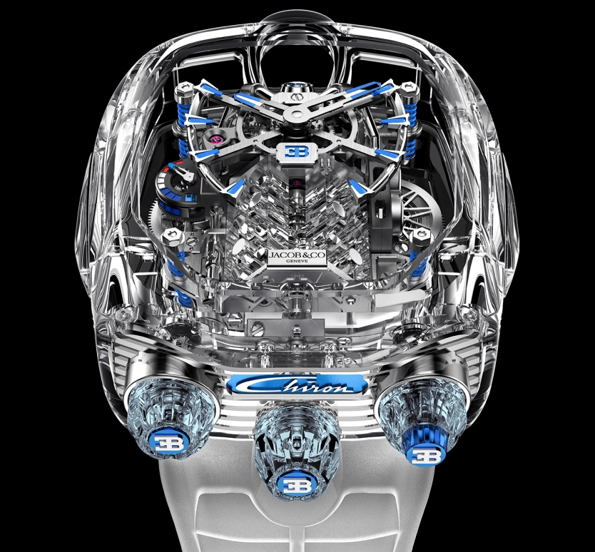 Jacob & Co.,Bugatti Chiron ,Sapphire,Crystal,Handwound,60hours,In-house Caliber,BU210,BU210.80.AA.AA.ABRUA