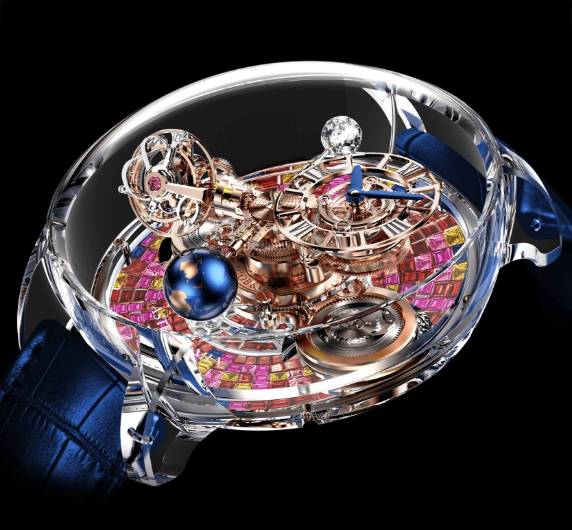 Jacob & Co.,Astronomia ,Sapphire,Handwound,60hours,In-house Caliber,AT130,AT130.48.HD.UA.B