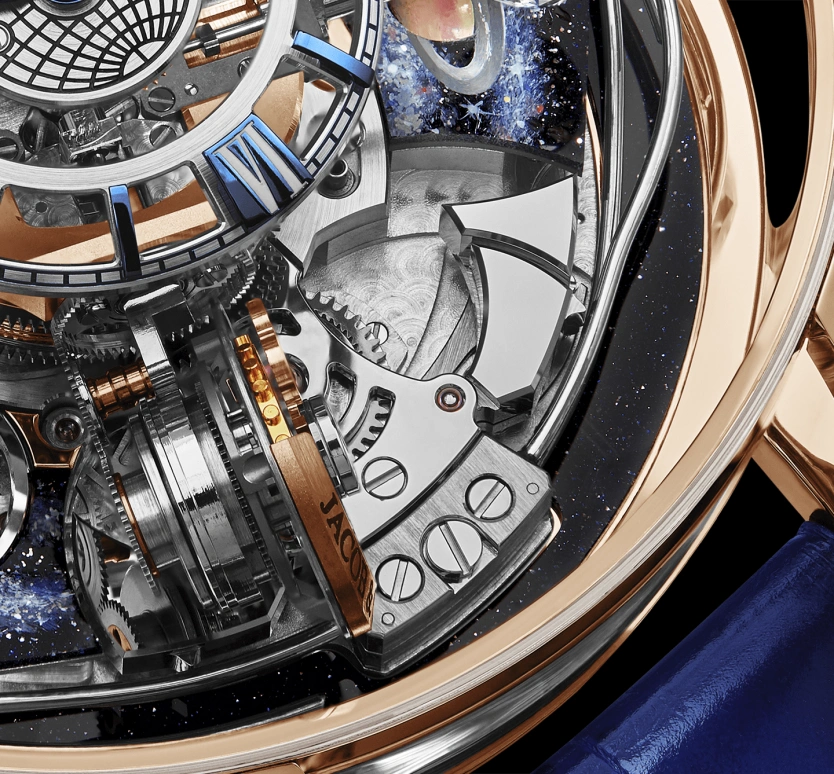 Jacob & Co.,Astronomia 50mm,50mm,Rose Gold,Sapphire,Gold,Crystal,Multi-Color,Blue,Handwound,50hours,In-house Caliber,AM500,AM500.40.AA.AA.ABALA