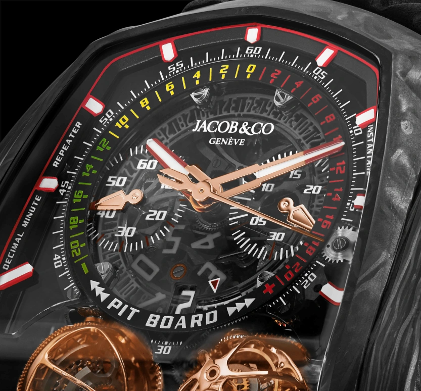 Jacob & Co.,Twin Turbo Furious 57x52mm,57x52mm,Forged Carbon,Carbon,Handwound,50hours,In-house Caliber,TT210,TT210.29.AA.AA.A