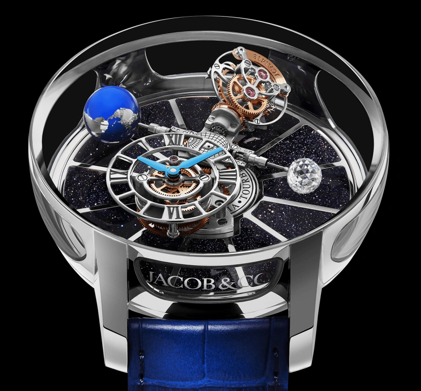 Jacob & Co.,Astronomia 50mm,50mm,Gold,White Gold,Silver,Skeleton,Handwound,60hours,In-house Caliber,AT100,AT100.30.AC.SD.A