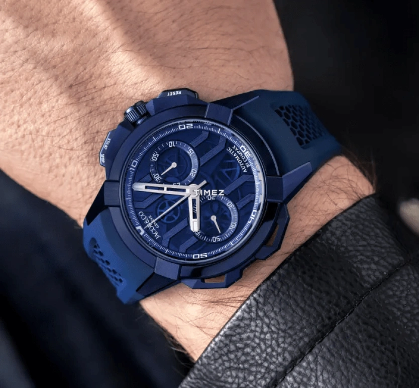 Jacob & Co.,EPIC 44mm,44mm,Titanium,Blue,Automatic,Chronograph,Sapphire,Crystal Glass,EC400,EC400.22.AF.AA.ABRUA