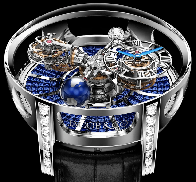 Jacob & Co.,Astronomia 50mm,50mm,Gold,White Gold,Handwound,60hours,In-house Caliber,AT800,AT800.30.BD.BB.A