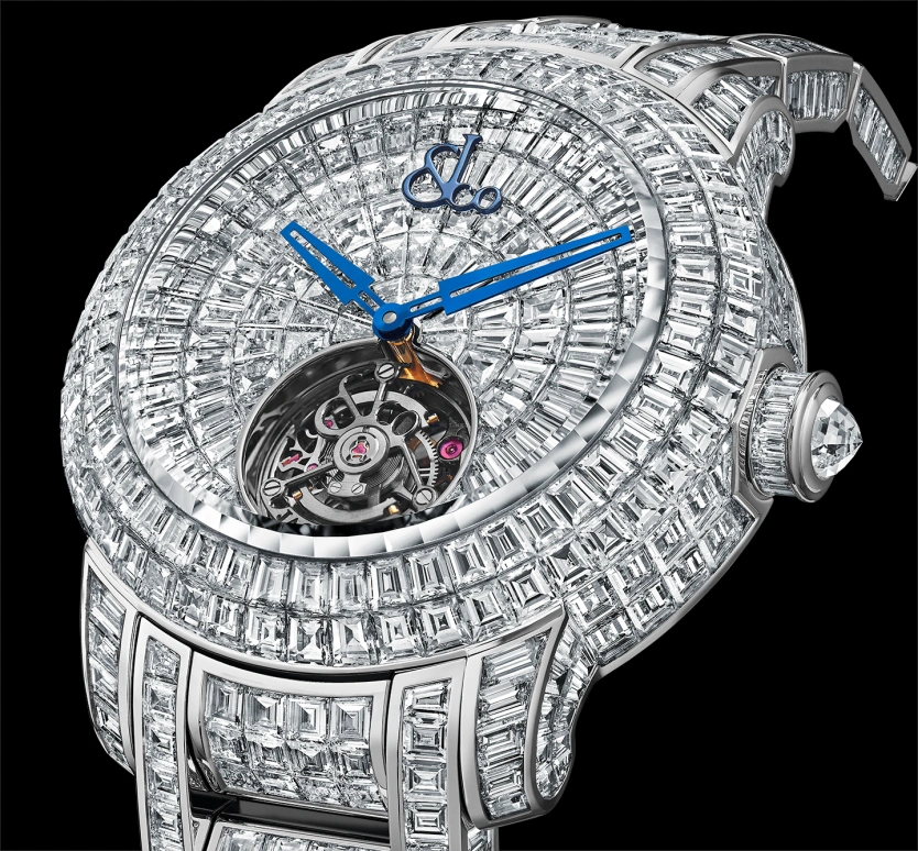 Jacob & Co.,Caviar Tourbillon 123mm,123mm,Gold,White Gold,Handwound,100hours,In-house Caliber,CV300,CV300.30.BD.BD.A30BA