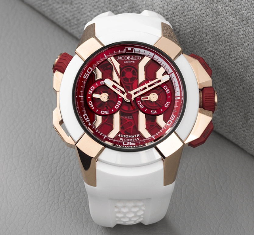 Jacob & Co.,EPIC ,Rose Gold,Gold,48hours,In-house Caliber,Sapphire,EC313,EC313.42.PA.RR.F
