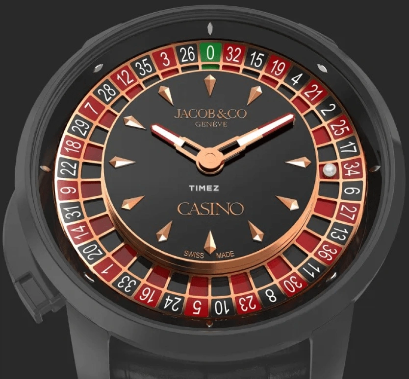 Jacob & Co.,Casino 44mm,44mm,Rose Gold,Black,Handwound,Tourbillon,Sapphire,Hardlex,Neymar,CA100,CA100.40.AA.AA.ABALA