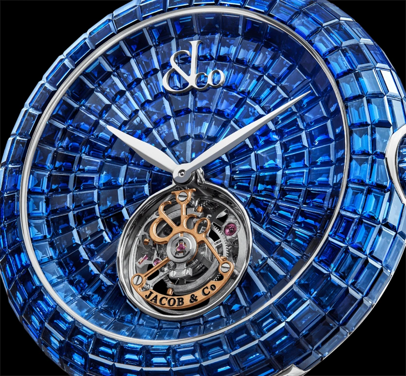 Jacob & Co.,Brilliant 146mm,146mm,Gold,White Gold,Handwound,In-house Caliber,Sapphire,BT543,BT543.30.BB.BB.B