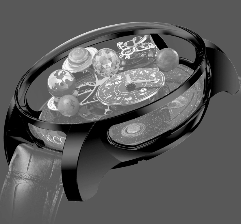 Jacob & Co.,Astronomia 44mm,44mm,Titanium,Sapphire,Handwound,48hours,In-house Caliber,AS310,AS310.21.SP.AA.A