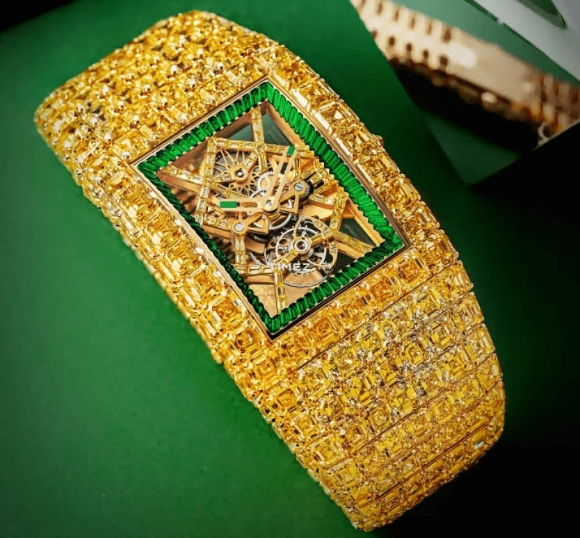 Jacob & Co.,Billionaire 52.20x43.50mm,52.20x43.50mm,Yellow Gold,Gold,Handwound,Tourbillon,72hours,Jacob Arabo,BL130,BL130.50.AA.UA.A