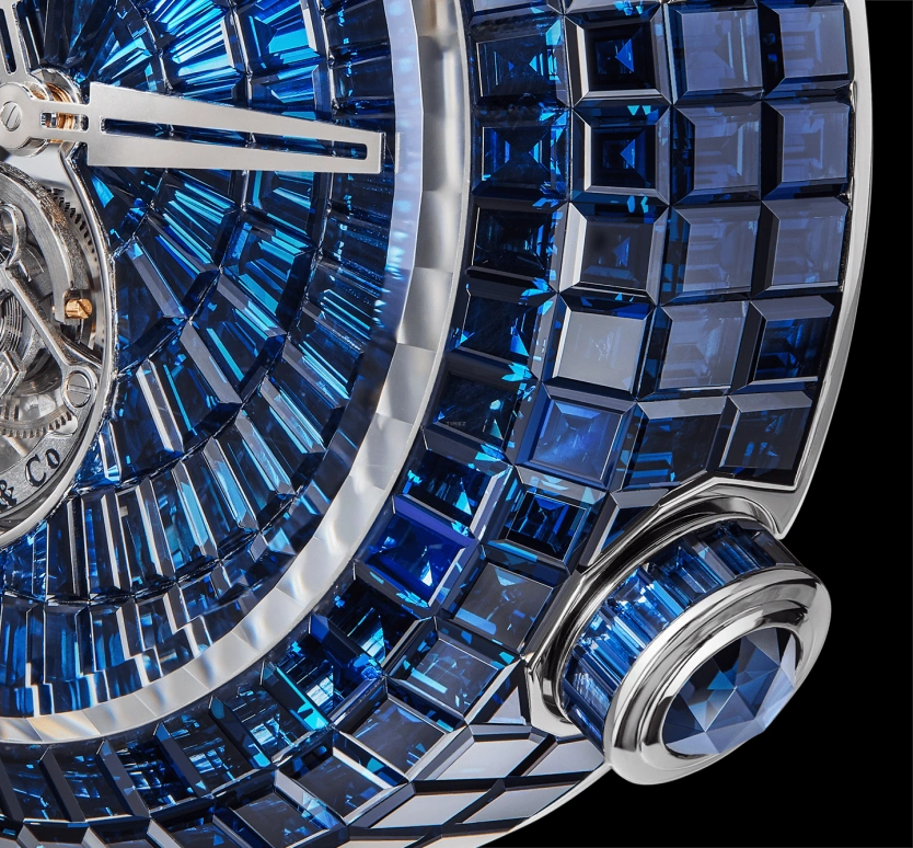 Jacob & Co.,Caviar Tourbillon 47mm,47mm,Gold,White Gold,Blue,Handwound,Tourbillon,100hours,Cristiano Ronaldo,CV201,CV201.30.BB.BB.A