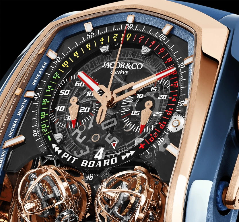 Jacob & Co.,Twin Turbo Furious 57x52mm,57x52mm,Rose Gold,Titanium,Gold,Handwound,50hours,In-house Caliber,TT200,TT200.40.BC.AC.A
