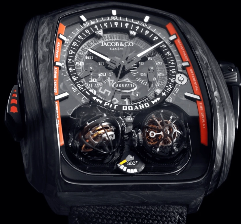 Jacob & Co.,Twin Turbo Furious ,Forged Carbon,Titanium,Carbon,Handwound,50hours,In-house Caliber,TT210,TT210.29.AB.AB.ABVEA