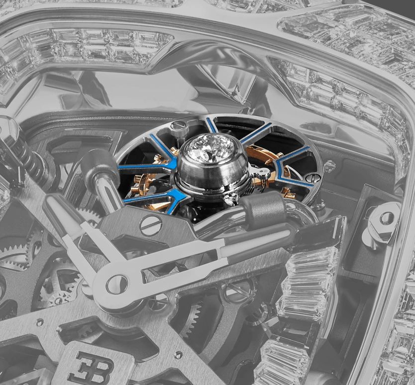 Jacob & Co.,Bugatti Chiron 55x44mm,55x44mm,White Gold,Skeleton,Handwound,Chronograph,Tourbillon,Gucci Mane,BU800,BU800.30.BD.BD.A