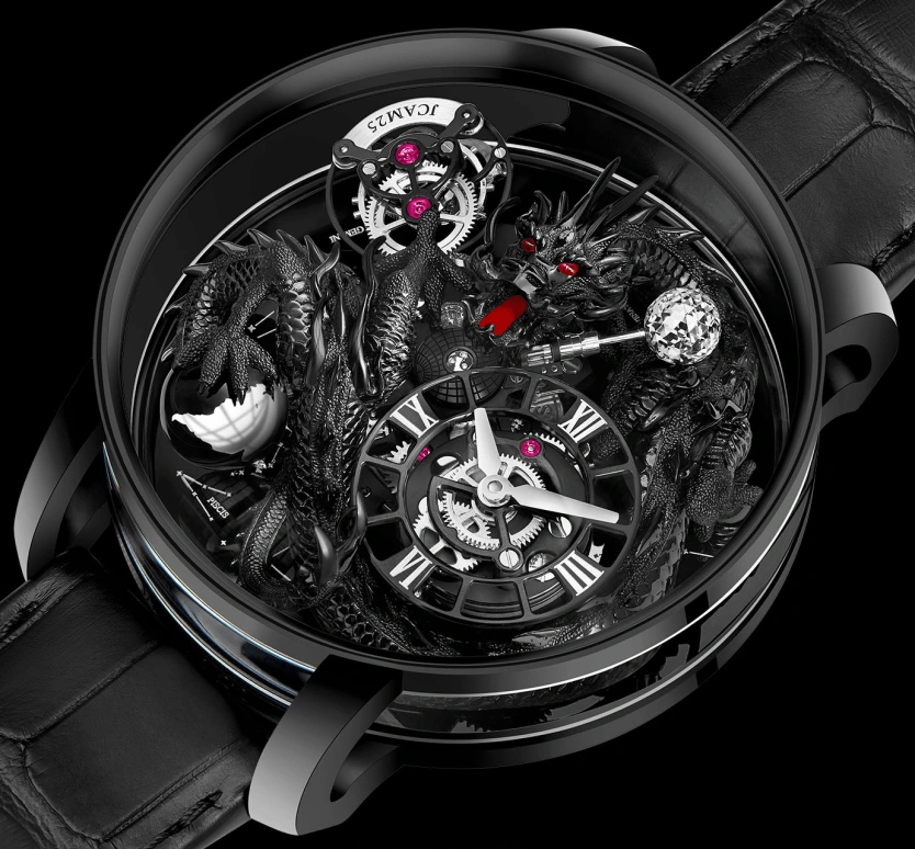 Jacob & Co.,Astronomia 47mm,47mm,Black Gold,Sapphire,Gold,Handwound,60hours,In-house Caliber,AT112,AT112.31.DR.UA.A