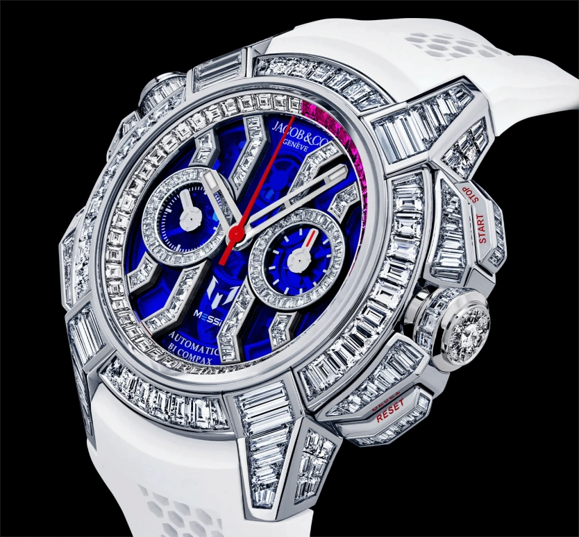 Jacob & Co.,EPIC ,Gold,White Gold,48hours,In-house Caliber,Lionel Messi,Leo Messi,GOAT,EC422,EC422.30.BD.UA.ABRUA