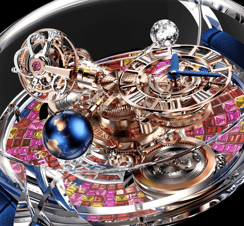 Jacob & Co.,Astronomia ,Sapphire,Handwound,60hours,In-house Caliber,AT130,AT130.48.HD.UA.B