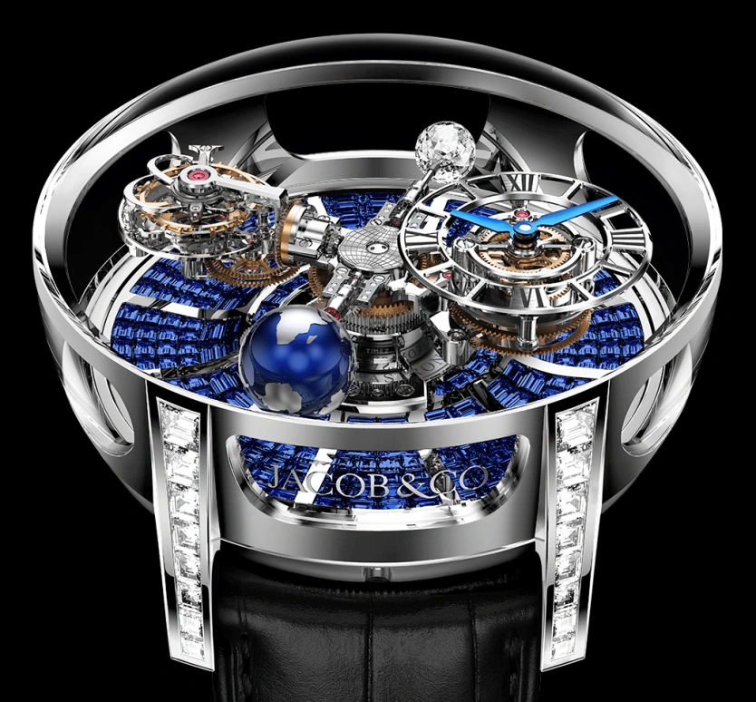 Jacob & Co.,Astronomia 50mm,50mm,Gold,White Gold,Handwound,60hours,In-house Caliber,AT800,AT800.30.BD.BB.A