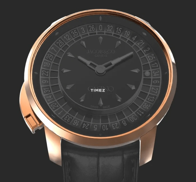 Jacob & Co.,Casino 44mm,44mm,Rose Gold,Black,Handwound,Tourbillon,Sapphire,Hardlex,Neymar,CA100,CA100.40.AA.AA.ABALA