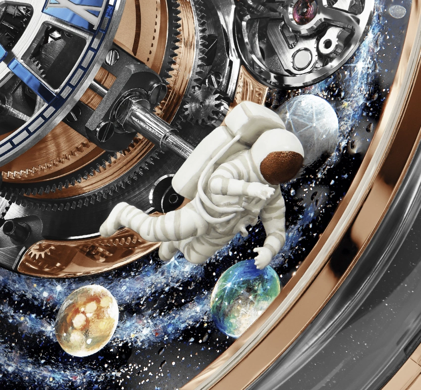 Jacob & Co.,Astronomia 50mm,50mm,Rose Gold,Sapphire,Gold,Crystal,Multi-Color,Blue,Handwound,50hours,In-house Caliber,AM500,AM500.40.AA.AA.ABALA
