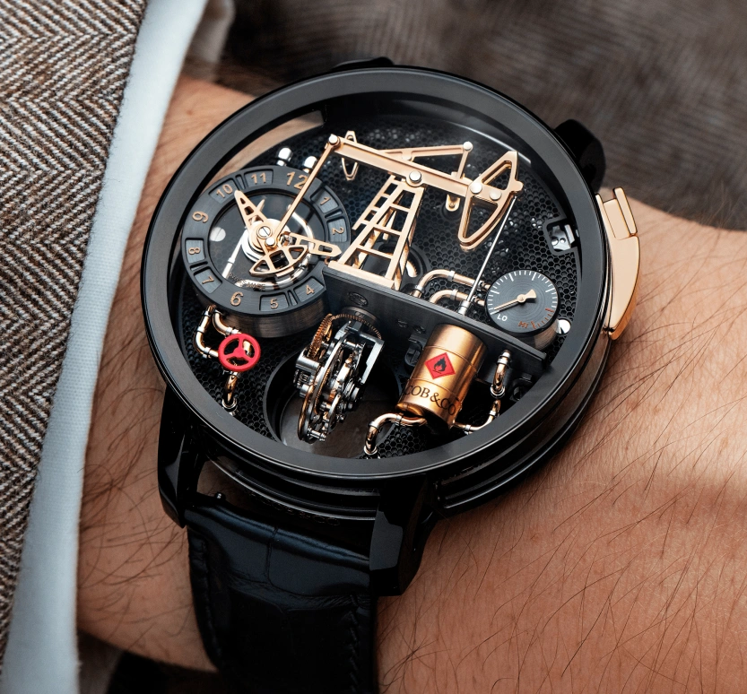 Jacob & Co.,Oil Pump ,Titanium,Sapphire,Handwound,60hours,In-house Caliber,OI100,OI100.21.AA.AA.A