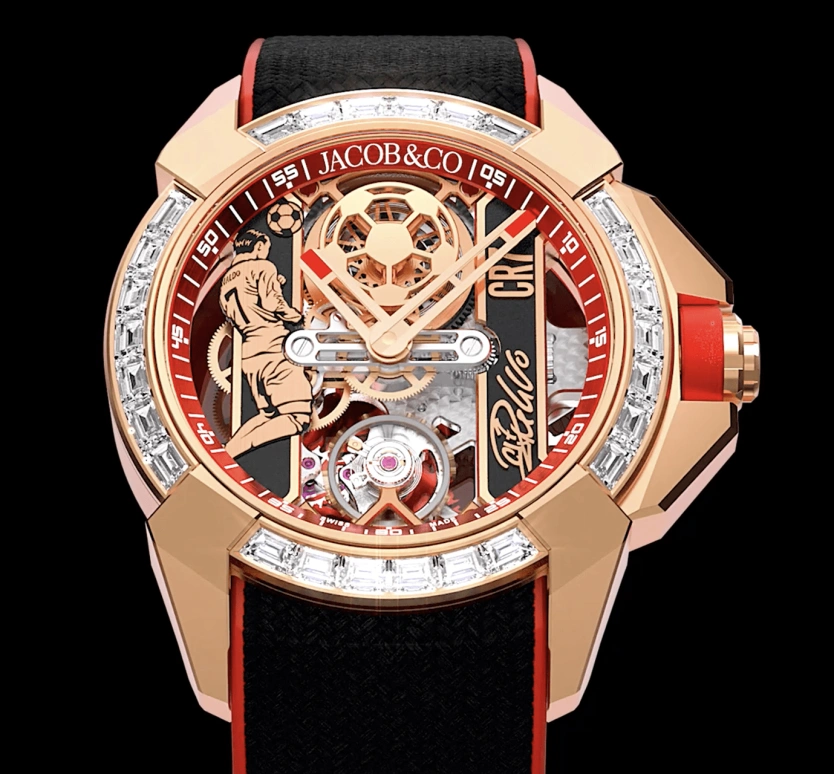 Jacob & Co.,EPIC 44mm,44mm,Rose Gold,Gold,Handwound,48hours,In-house Caliber,Cristiano Ronaldo,EX120,EX120.43.BC.AB.ABRUA