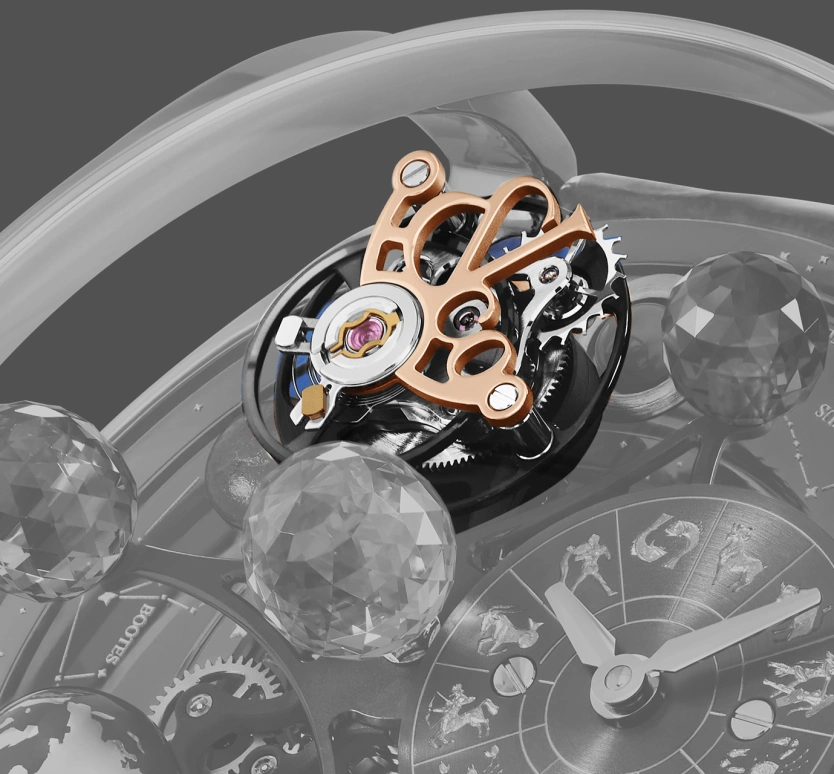 Jacob & Co.,Astronomia 45.50mm,45.50mm,Sapphire,Gold,White Gold,Handwound,48hours,In-house Caliber,AS300,AS300.30.AB.AB.A