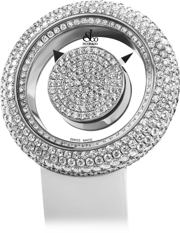 Jacob & Co.,Brilliant 38mm,38mm,White Gold,Silver White,Quartz,Round,BM556,BM556.30.RD.RD