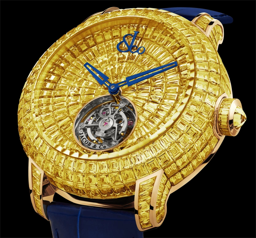 Jacob & Co.,Caviar Tourbillon 140mm,140mm,Yellow Gold,Gold,Handwound,100hours,In-house Caliber,CV201,CV201.50.YD.UA.A