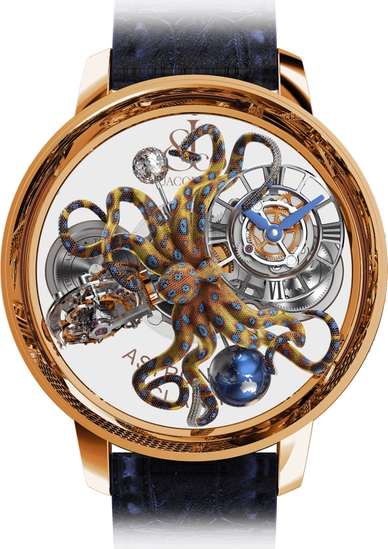 Jacob & Co.,Astronomia 50mm,50mm,Rose Gold,Sapphire,Gold,Handwound,60hours,In-house Caliber,AT120,AT120.40.OU.SD.B
