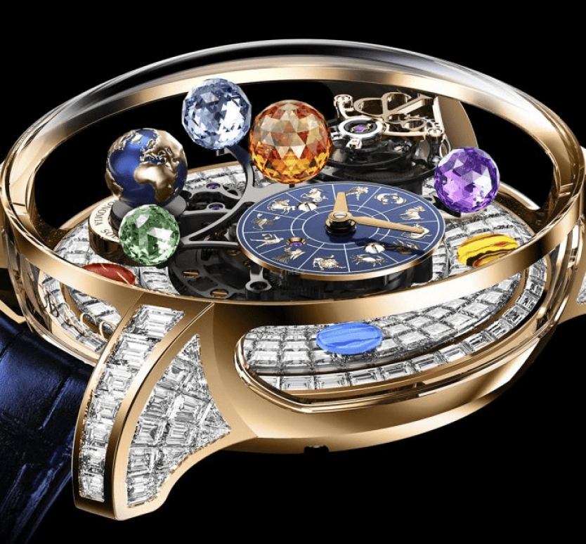 Jacob & Co.,Astronomia ,Rose Gold,Sapphire,Gold,Handwound,48hours,In-house Caliber,AS910,AS910.40.BD.BD.A