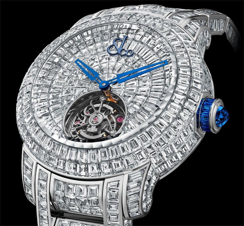 Jacob & Co.,Caviar Tourbillon 47mm,47mm,Gold,White Gold,Handwound,100hours,In-house Caliber,CV201,CV201.30.BD.UB.B30BA