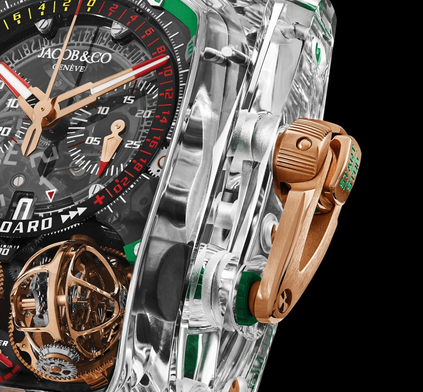 Jacob & Co.,Twin Turbo Furious ,Sapphire,Crystal,Handwound,50hours,In-house Caliber,TT220,TT220.80.AA.AC.A