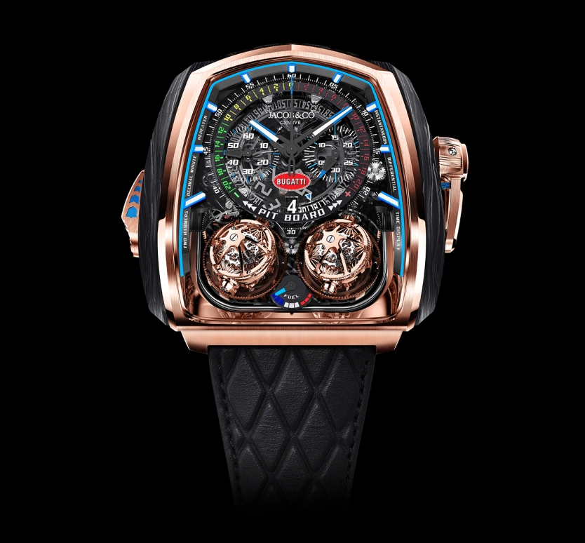 Jacob & Co.,Twin Turbo Furious ,Forged Carbon,Rose Gold,Carbon,Gold,Handwound,50hours,In-house Caliber,TT200,TT200.40.AB.AB.A